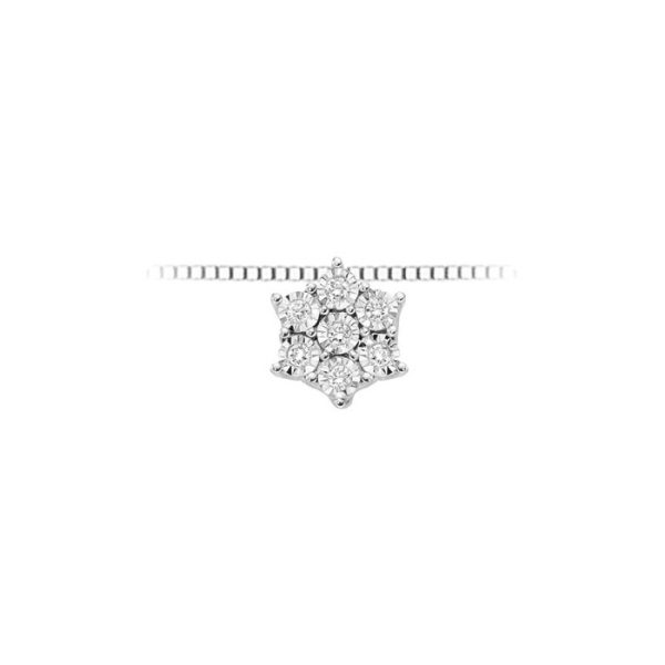Pendente in oro bianco 18Kt con diamanti LPF10518,004 DonnaOro Luce