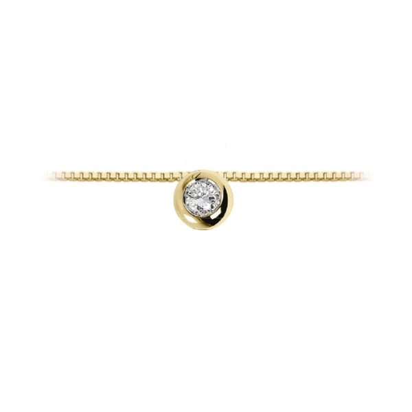 Pendente in oro giallo 18Kt con punto luce a cipollina LPL10306,002 DonnaOro Luce