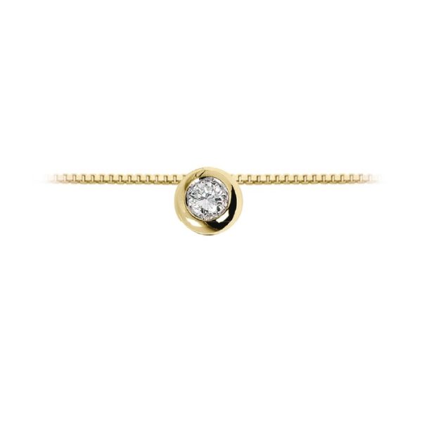 Pendente in oro giallo 18Kt con punto luce a cipollina LPL10306,003 DonnaOro Luce