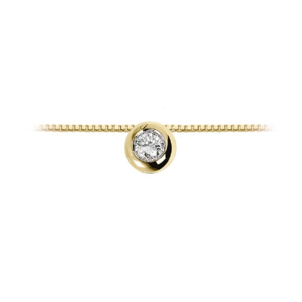 Pendente in oro giallo 18Kt con punto luce a cipollina LPL10306,004 DonnaOro Luce