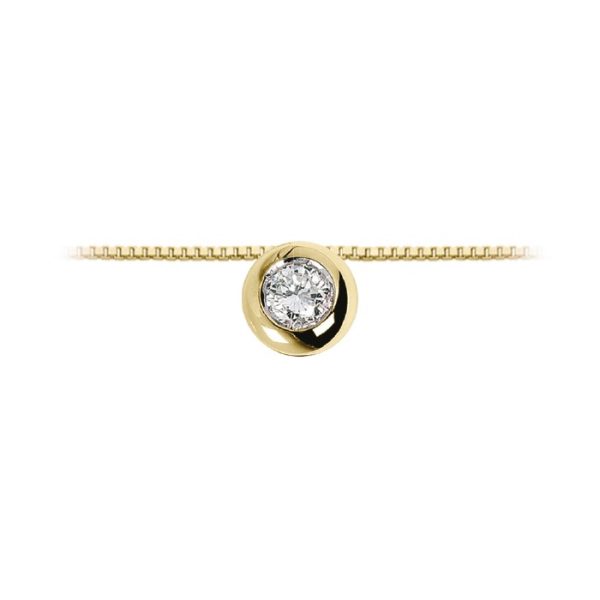 Pendente in oro giallo 18Kt con punto luce a cipollina LPL10306,005 DonnaOro Luce