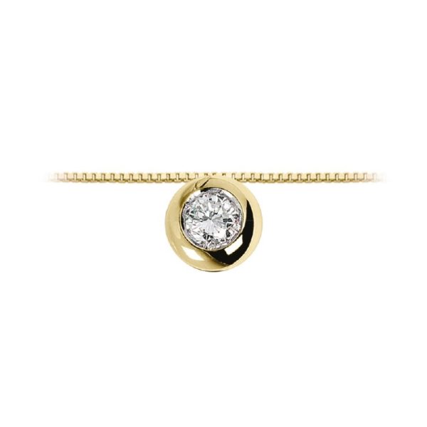 Pendente in oro giallo 18Kt con punto luce a cipollina LPL10306,007 DonnaOro Luce