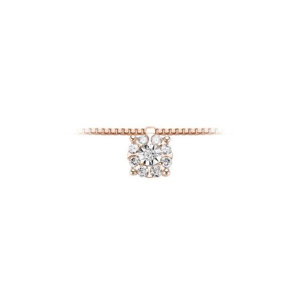 Pendente in oro rosa18Kt con diamanti DHPF9571,006 DonnaOro Luce