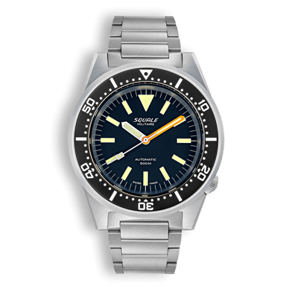 Squale 1521 Militaire Black Blasted Bracelet 1521MILBL,SQ20L