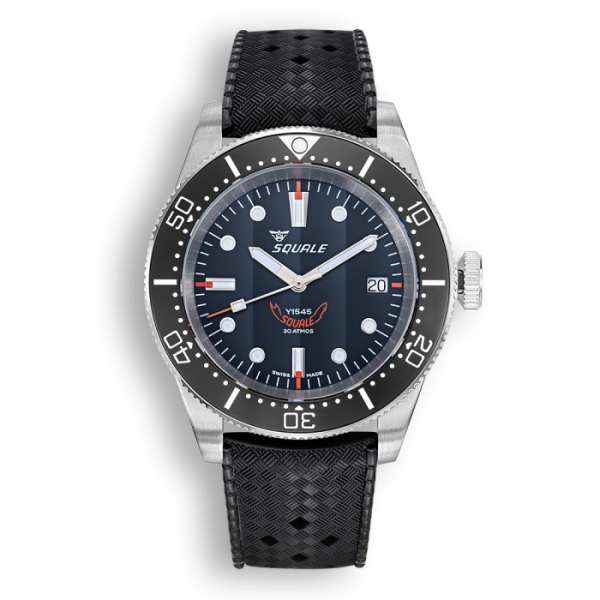 Squale 1545 Black Rubber 1545BKBKC,HT