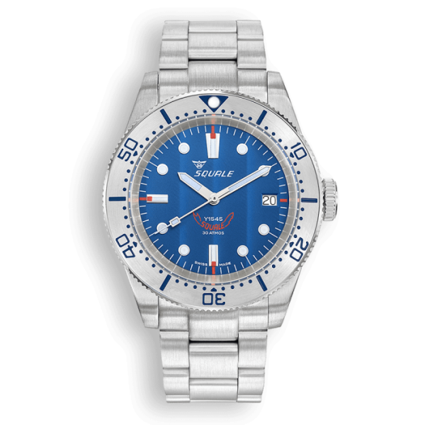 Squale 1545 Steel Blue bracelet 1545SSBLC,AC