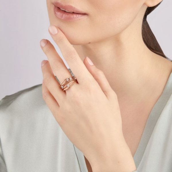 Anello Dune con diamanti in oro natural beige 18Kt GAN0778N Annamaria Cammilli