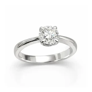 Anello Solitario Classico in Oro Bianco 18kt con Diamante 0,70 ct G SI1 Certificato IGI - DIENNECI GIOIELLI