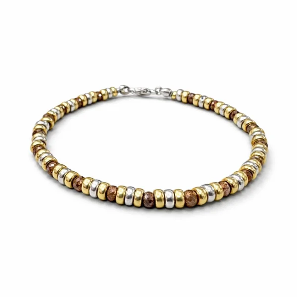 Bracciale copertoni in oro 18Kt con diamanti brown sfaccettati – DIENNECI GIOIELLI