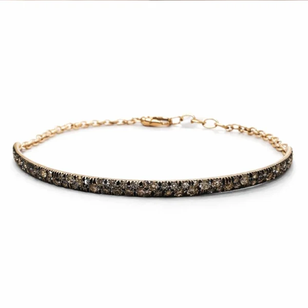Bracciale semi rigido con diamanti brown Ct.1,05 in oro 18Kt – DIENNECI GIOIELLI