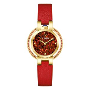 Bulova Rubaiyat Autumn Four Seasons Ref. 97R105 – Orologio Donna con Rubini e Quadrante Opale Rosso