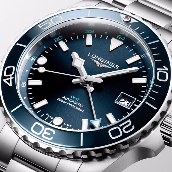 Longines HydroConquest GMT L3.790.4.96.6 Automatico 41 mm Blu Acciaio