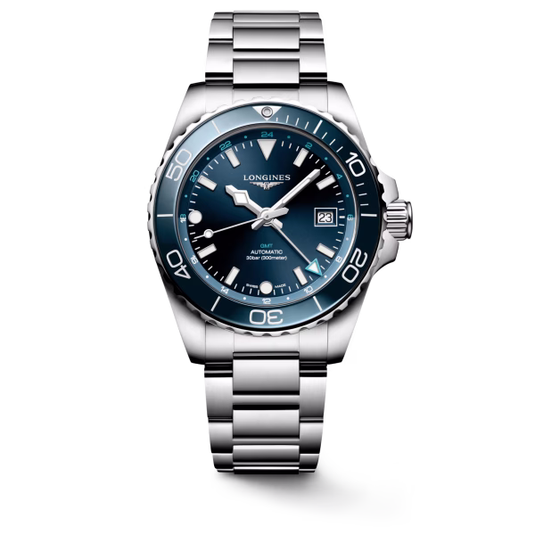 Longines HydroConquest GMT L3.790.4.96.6 Automatico 41 mm Blu Acciaio