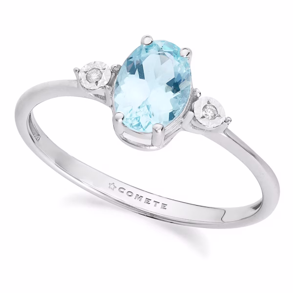Anello Acquamarina Ovale Comete Gioielli KANQ001