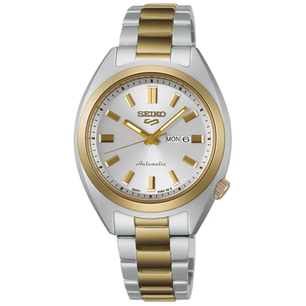 Seiko 5 Sports SNXS SRE024K1 – Automatico Donna Bicolore 32 mm Quadrante Argento