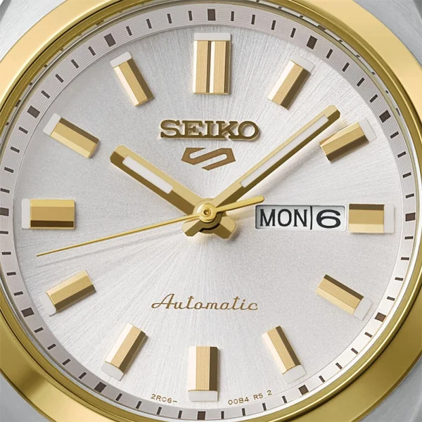 Seiko 5 Sports SNXS SRE024K1 – Automatico Donna Bicolore 32 mm Quadrante Argento