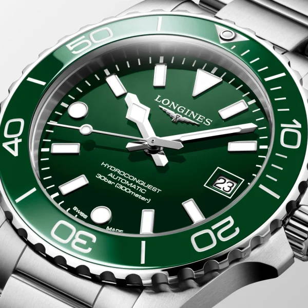 Longines HydroConquest L3.779.4.06.6 Automatico 39 mm Verde Acciaio