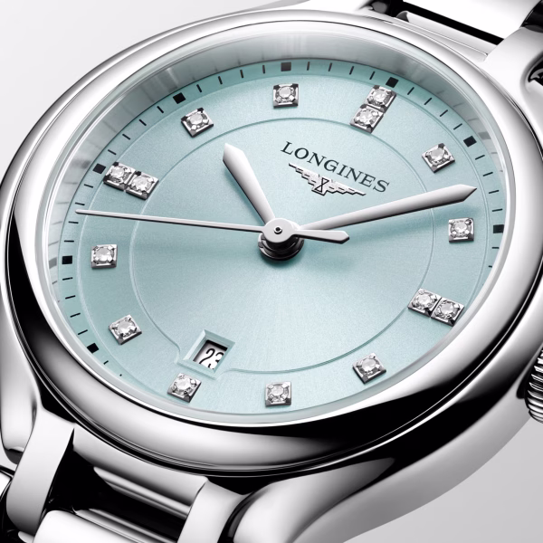 Longines PrimaLuna L8.142.4.97.6 Quarzo 30 mm Blu Menta Acciaio