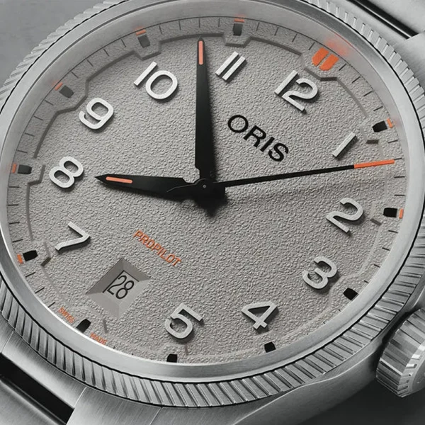 Oris ProPilot Date 01 733 7805 4163-07 8 20 04LC – Automatico 41 mm Quadrante Gesso