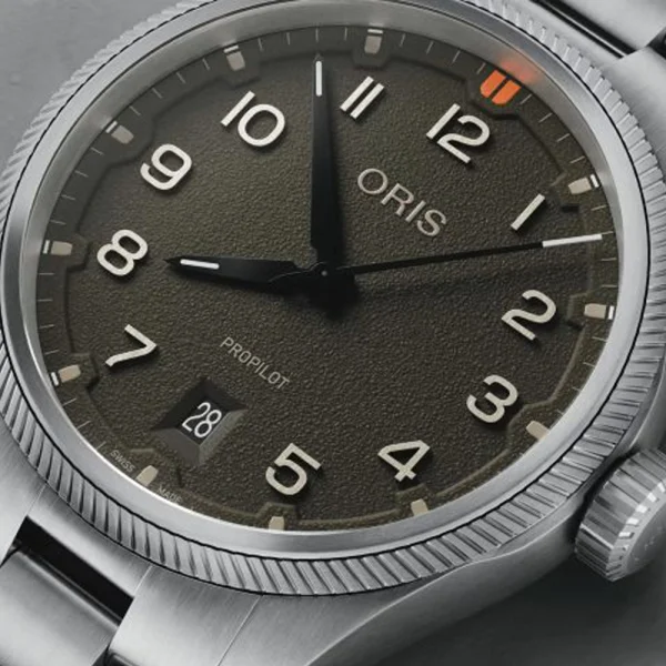 Oris ProPilot Date 01 733 7805 4167-07 8 20 04LC – Automatico 41 mm Quadrante Muschio