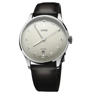 Oris Artelier Date 01 733 7810 4051-07 6 20 17FC – Automatico 38 mm Quadrante Bianco Pelle