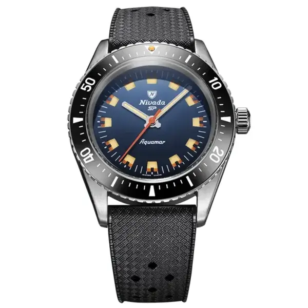 Nivada Grenchen Antarctic Diver Aquamar Blue 32074A01 – Automatico 38 mm Rubber
