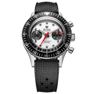 Nivada Grenchen Chronomaster Panda 86054M01LC – Cronografo Manuale 38 mm Rubber Tropic