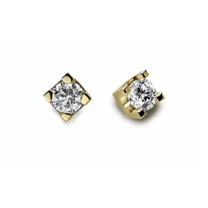 OroGioia OOL12403.010 – Orecchini Punto Luce Oro Giallo 9Kt con Diamanti 0,10 ct