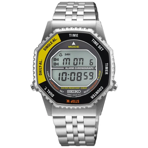 Seiko Rotocall Digital Ref. SMGG17P1 – Orologio Digitale Quarzo 37 mm con Bracciale Acciaio