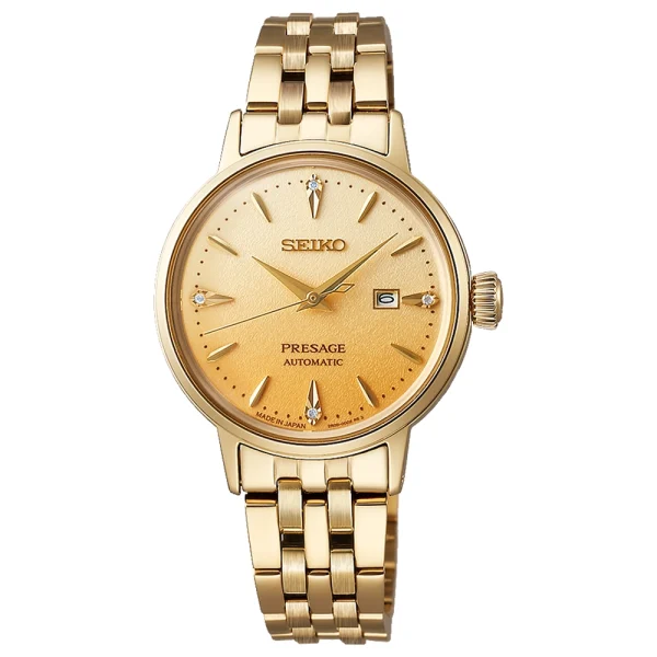 Seiko Presage Cocktail Time SRE018J1 – Automatico Donna Gold con Diamanti