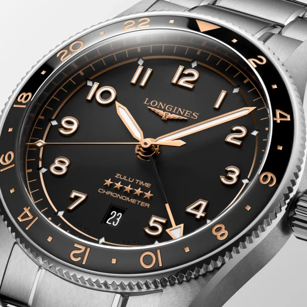 Longines Spirit Zulu Time 42 mm Ref. L3.812.4.50.6 – Automatico GMT con Bracciale Acciaio